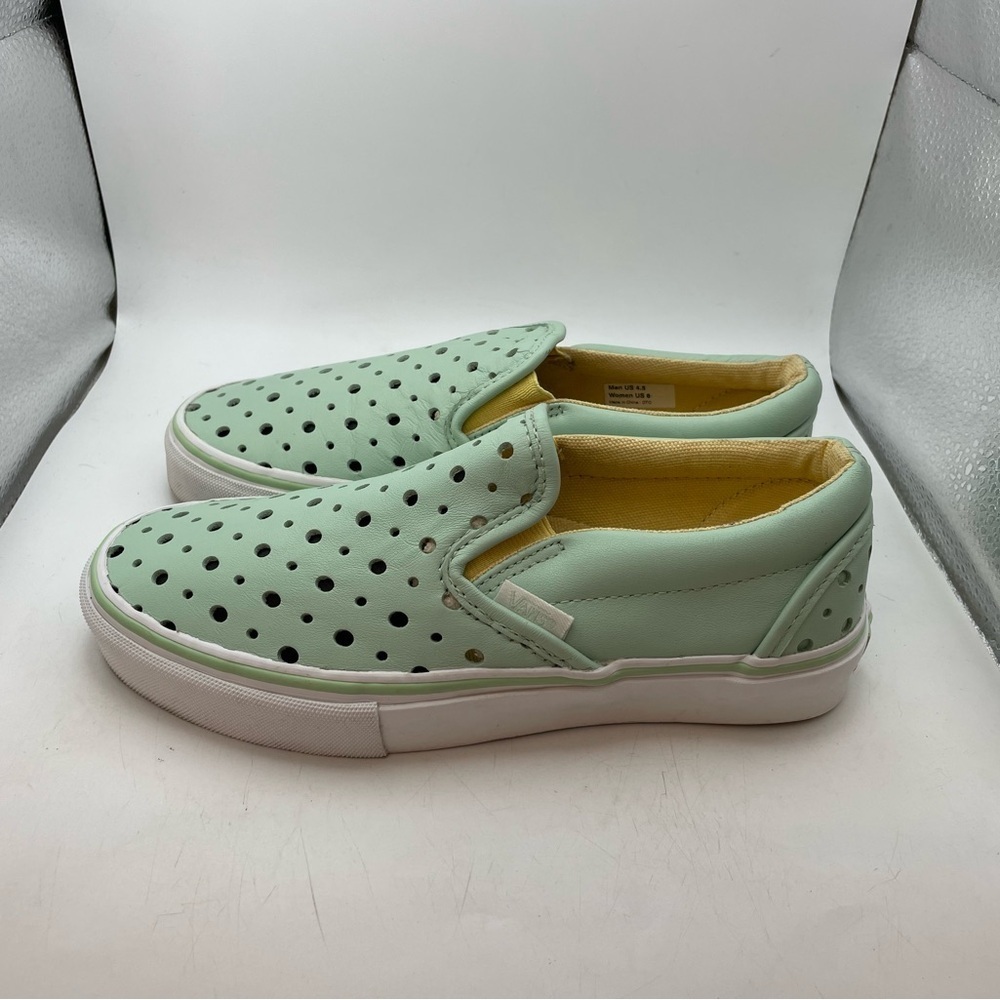 Vans mint green womens pleated loafers size 6